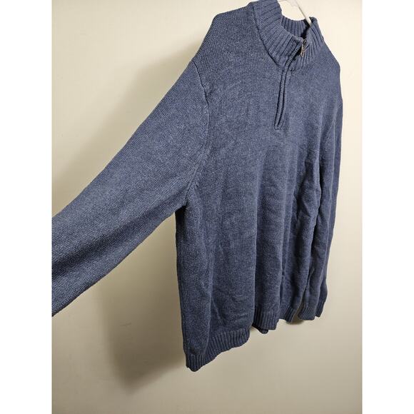 Mens Gray Croft & Barrow Sweater 1/4 Zip Long Sleeve Size 2XB - Picture 2 of 13